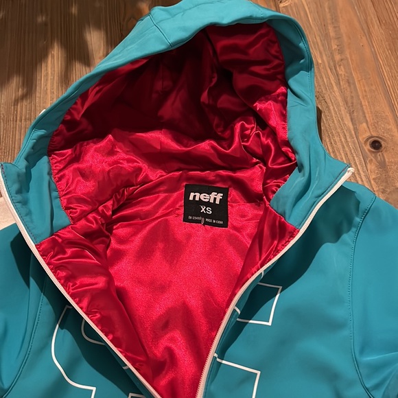 Neff NEW Daily Softshell Snow/Board Coat Teal & Maroon XS - Picture 4 of 9